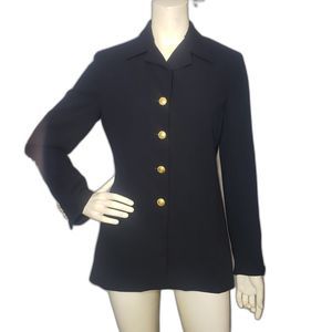 EVAN PICONE Black Long Length Blazer Jacket Womens Size 4